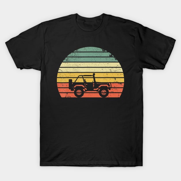 Vintage Jeeps Shirt Retro 70s Off Road Sunset T-Shirt by LiFilimon
